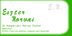 eszter morvai business card